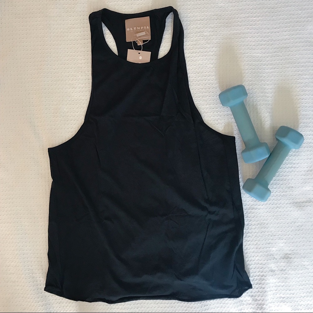 Olympia Petra Racerback Tank Blk BNWT